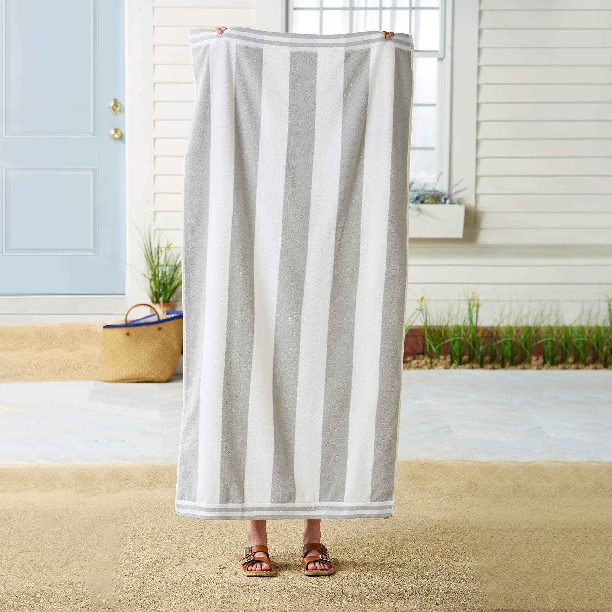 Oversized Striped Cabana Beach Towel - Edgartown Collection