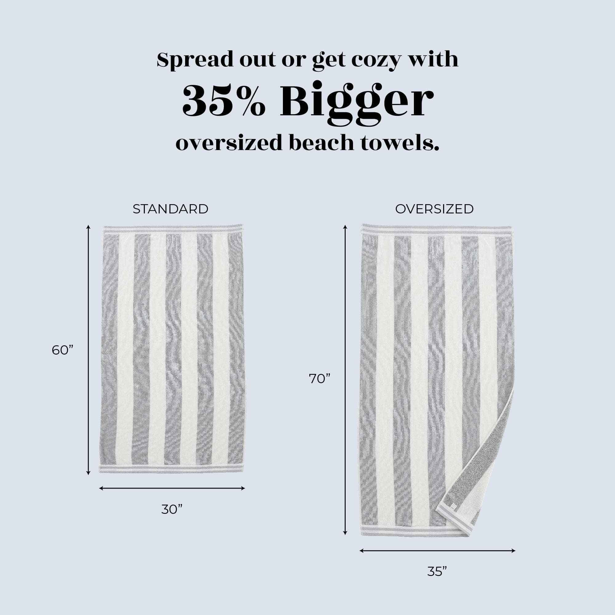 Oversized Striped Cabana Beach Towel - Edgartown Collection