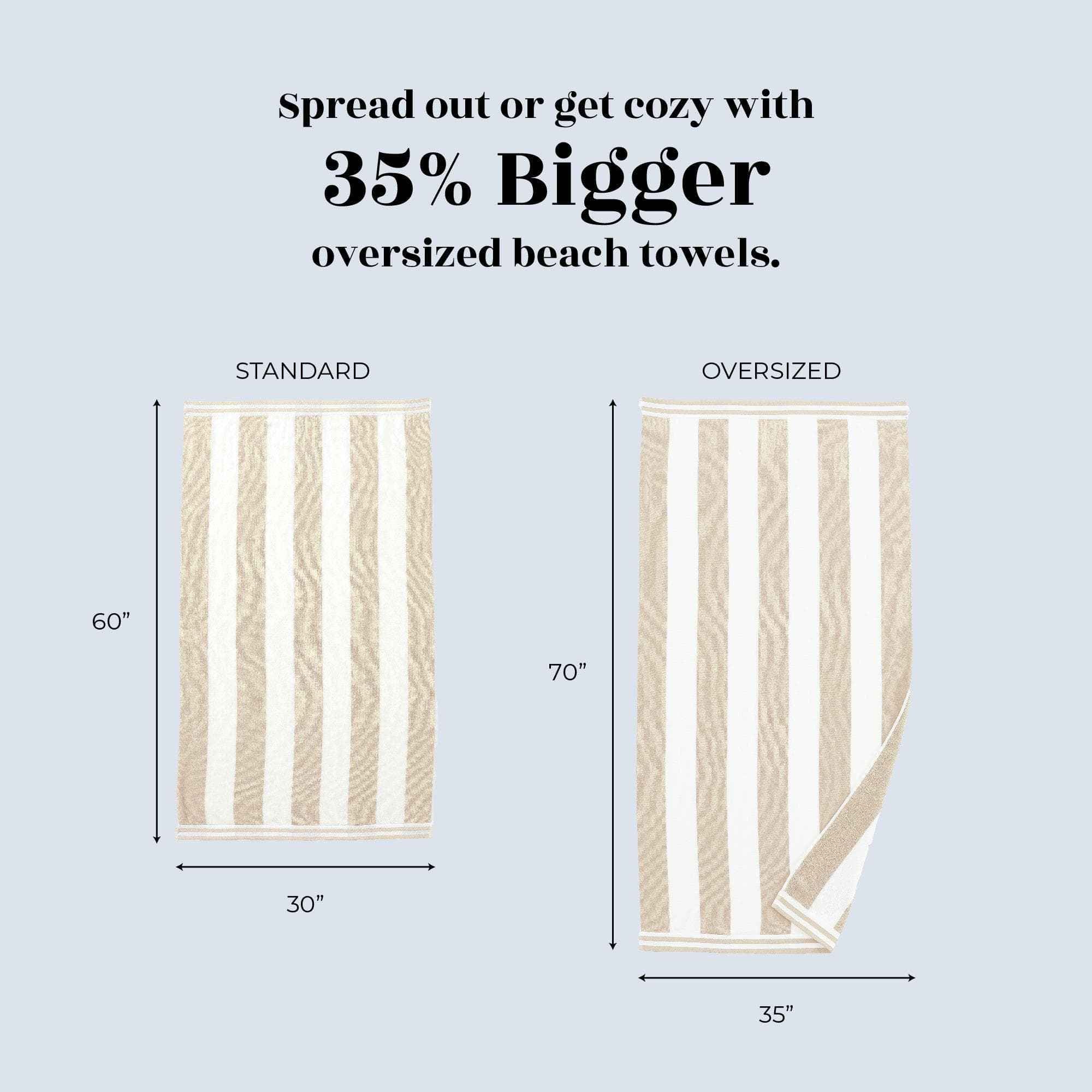 Oversized Striped Cabana Beach Towel - Edgartown Collection