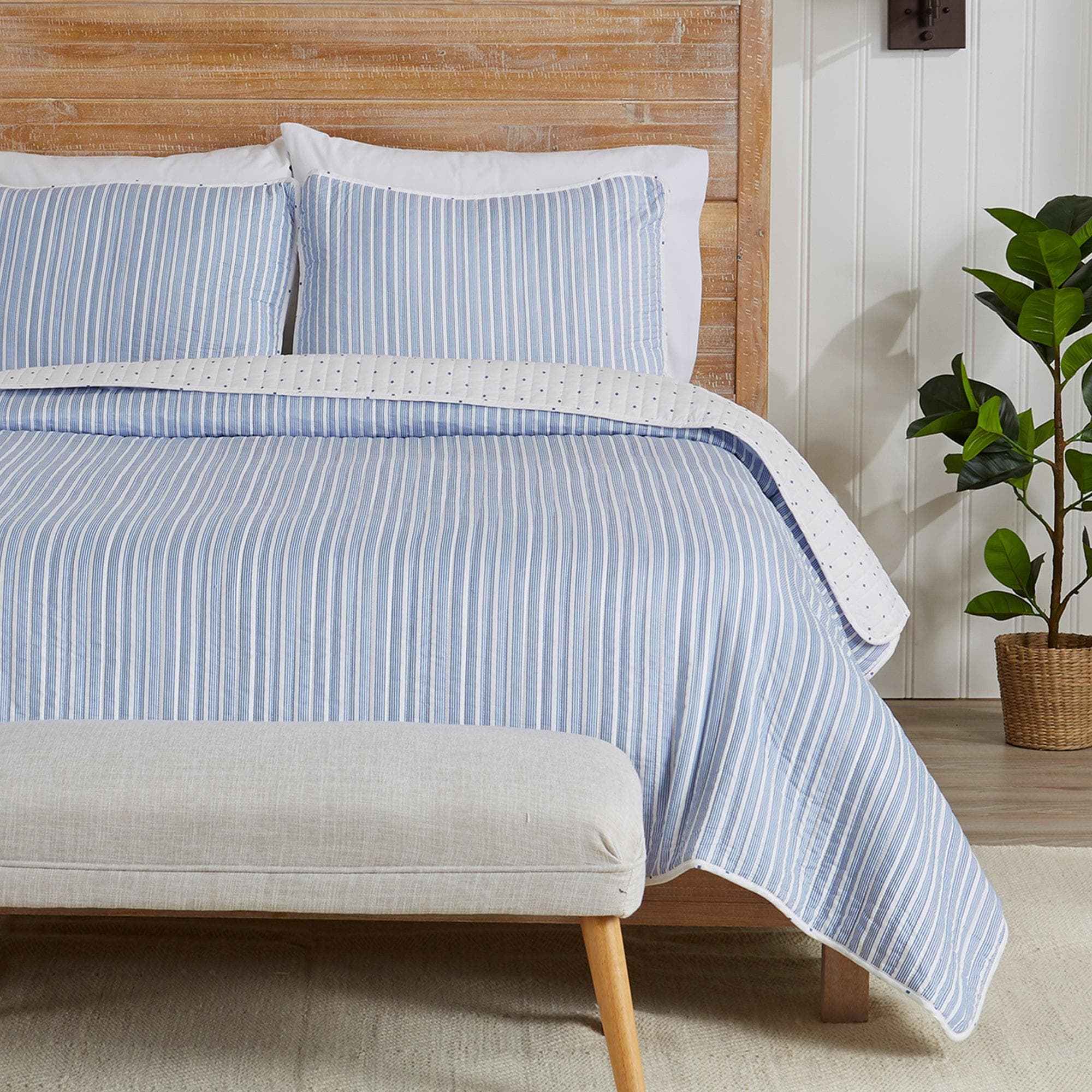 3-Piece Stripe Quilt - Marcie Collection