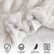 Ruched Faux Fur Throw Blanket - Alondra Collection