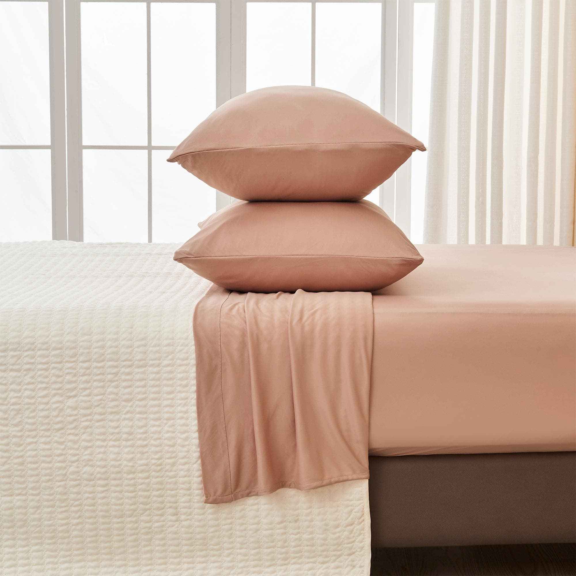 4-Piece Interlock Microfiber Sheet Set - Mackenna Collection