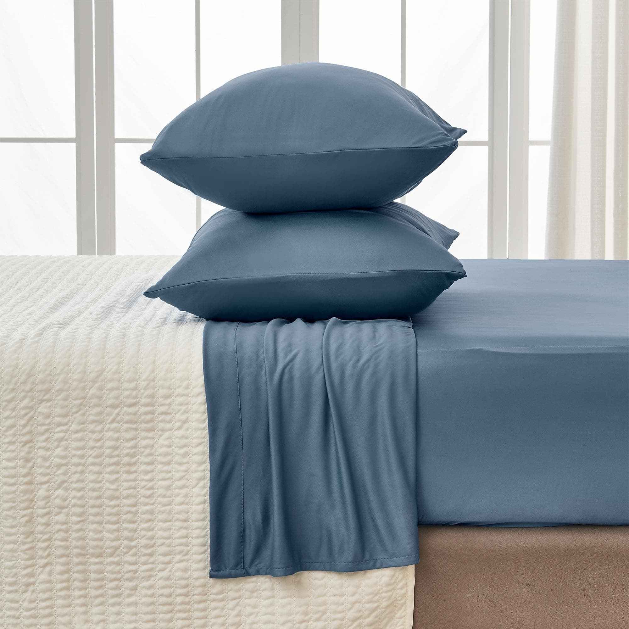 4-Piece Interlock Microfiber Sheet Set - Mackenna Collection