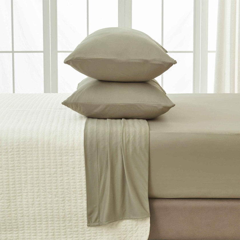 4-Piece Interlock Microfiber Sheet Set - Mackenna Collection