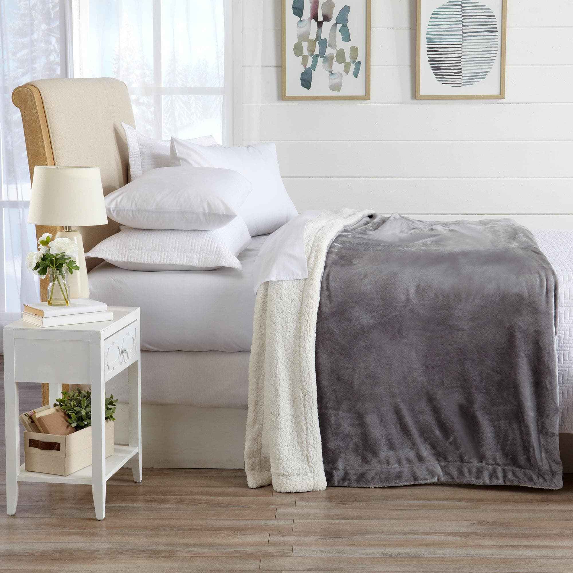 Velvet Plush Sherpa Luxury Bed Blanket - Kinsley Collection