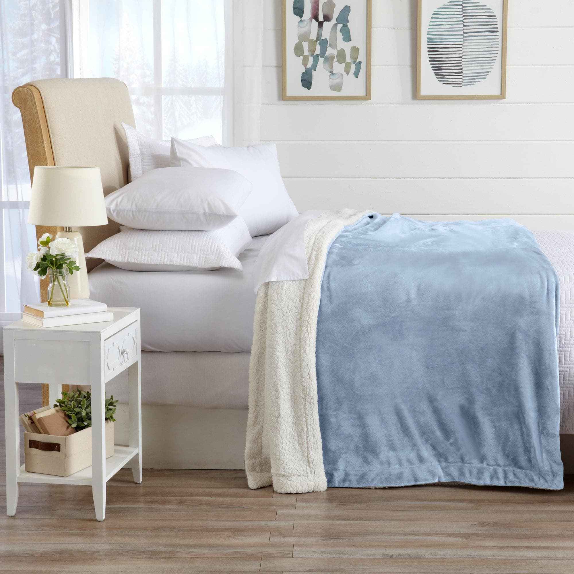 Velvet Plush Sherpa Luxury Bed Blanket - Kinsley Collection