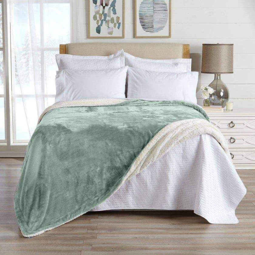 Velvet Plush Sherpa Luxury Bed Blanket - Kinsley Collection