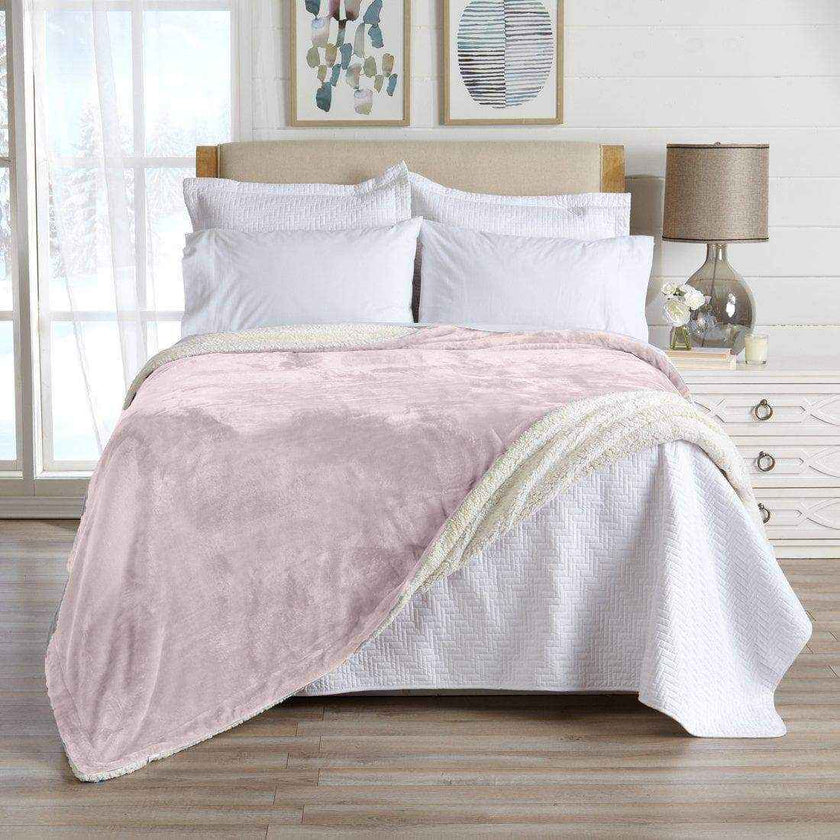 Velvet Plush Sherpa Luxury Bed Blanket - Kinsley Collection