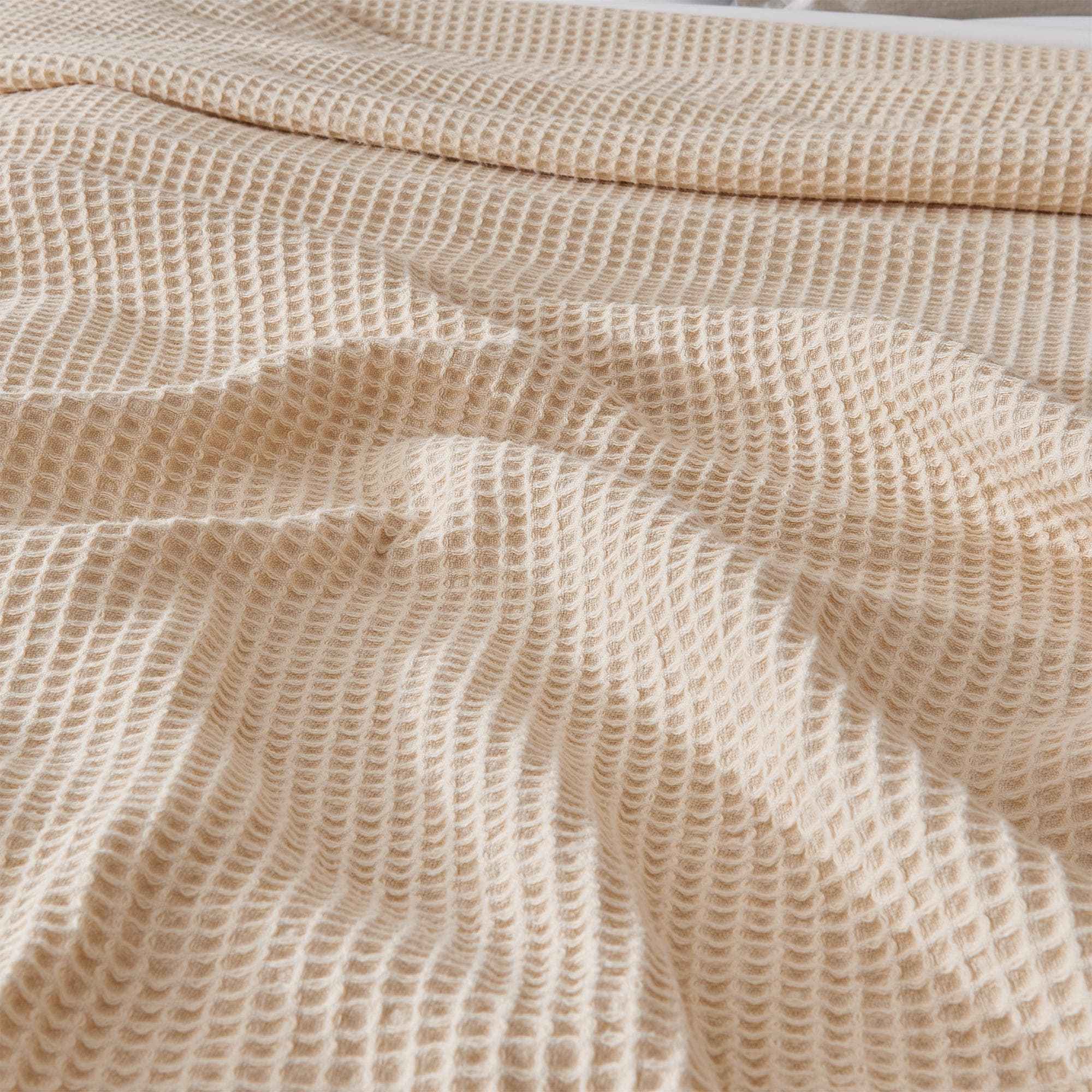100% Cotton Waffle Weave Blanket - Mikala Collection