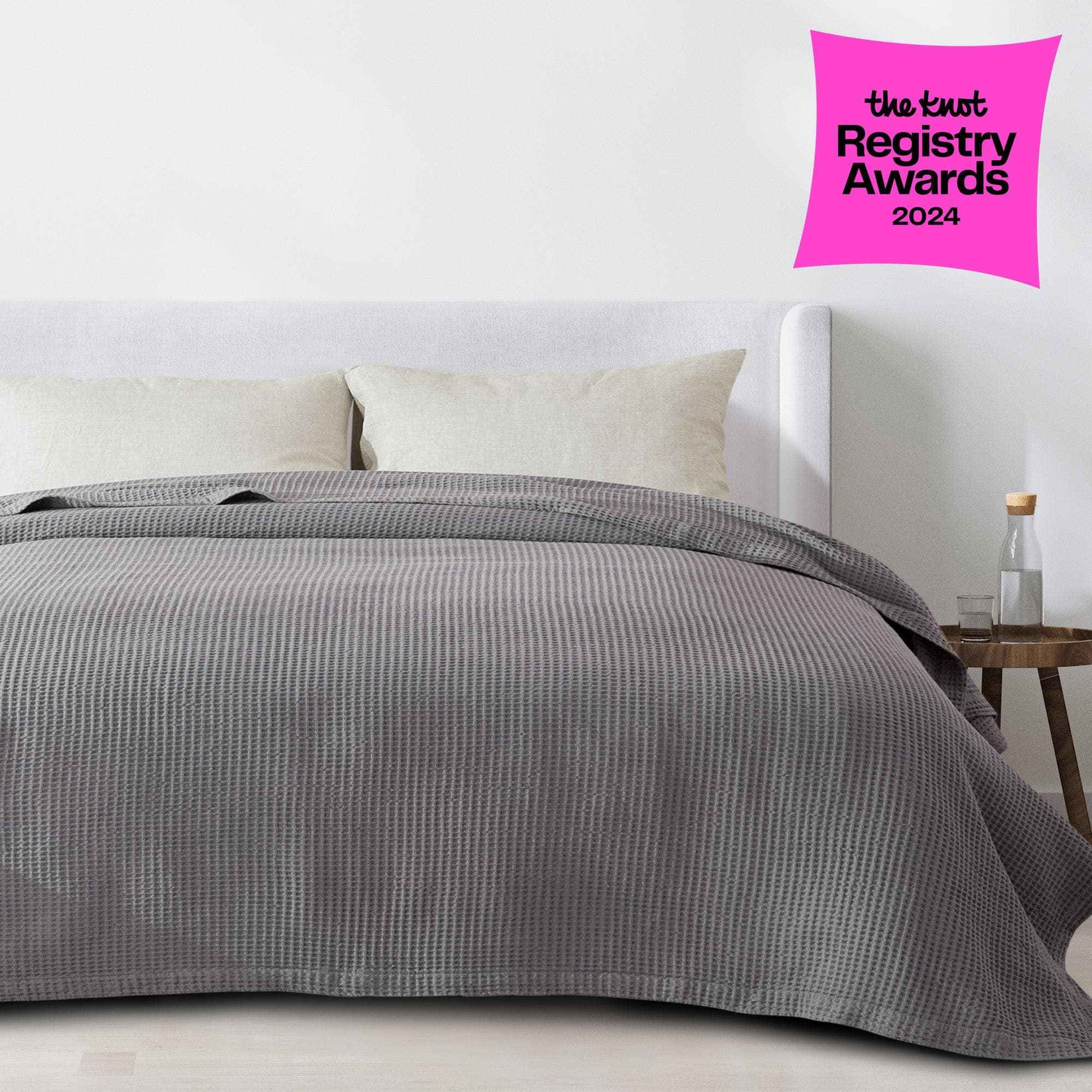 100% Cotton Waffle Weave Blanket - Mikala Collection