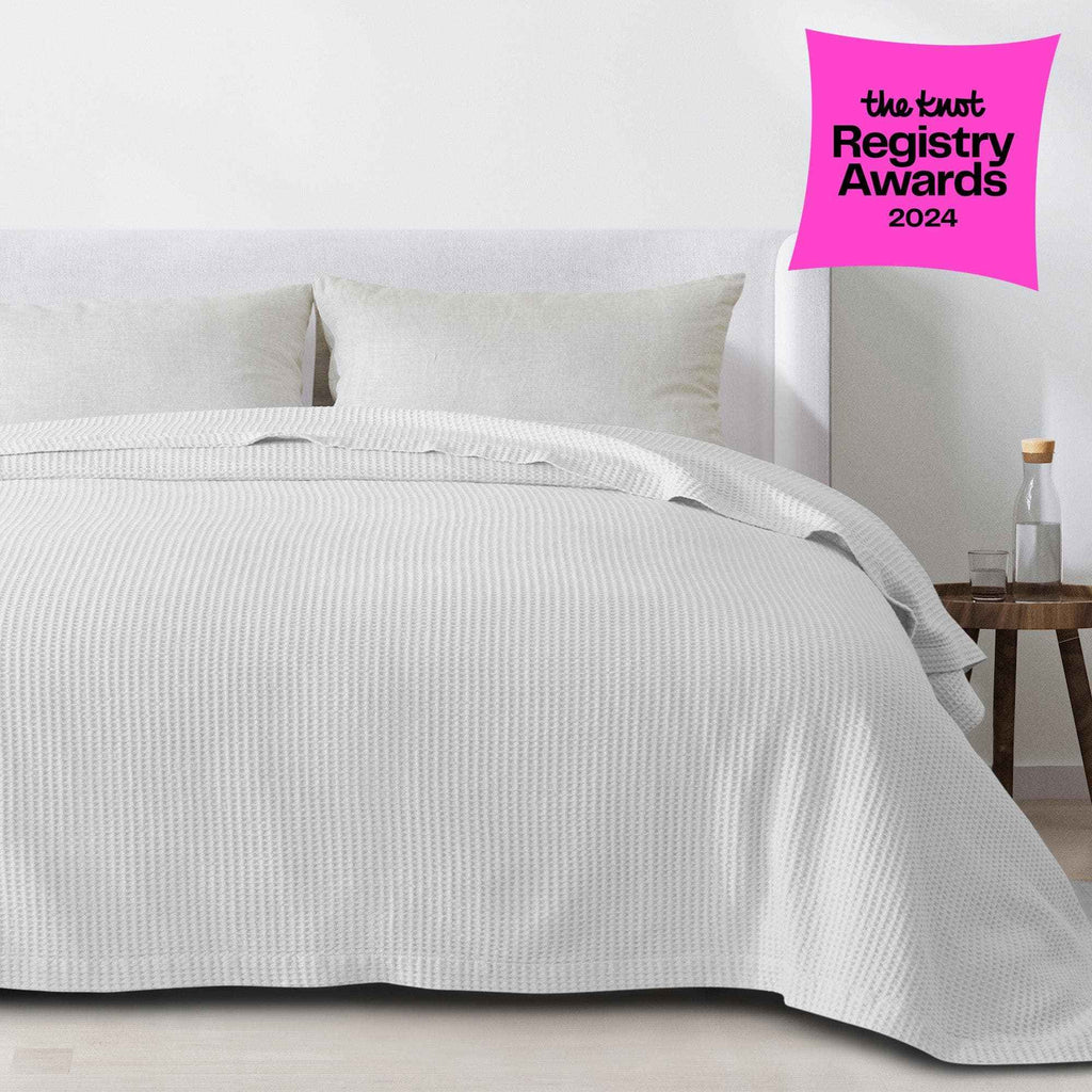 100% Cotton Waffle Weave Blanket - Mikala Collection