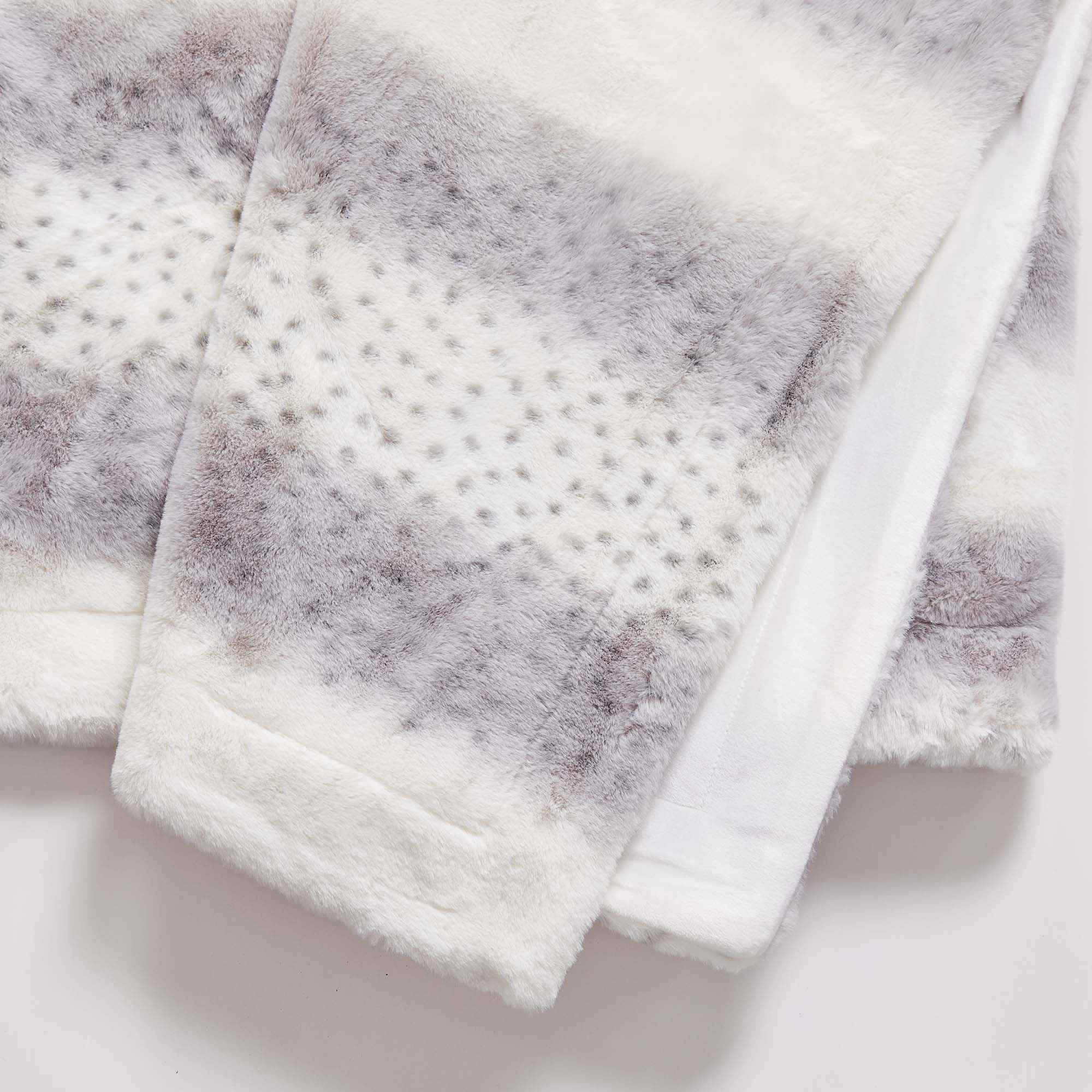 Faux Fur Printed Throw Blanket - Aaliyah Collection