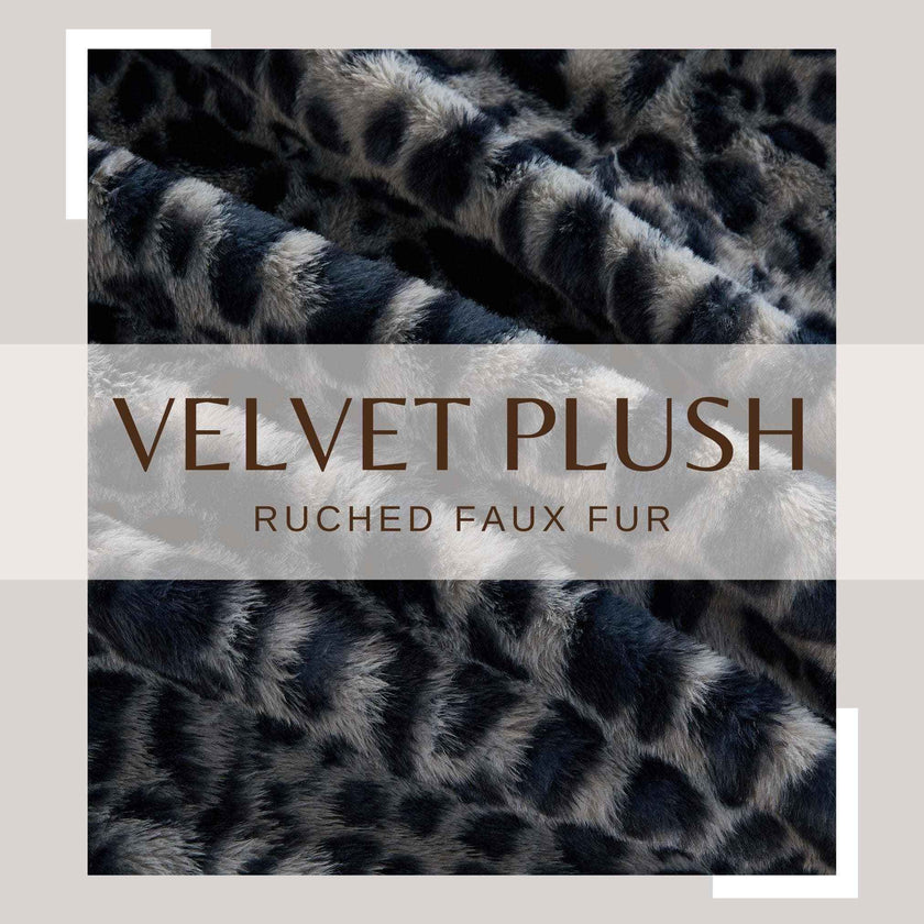 Faux Fur Printed Throw Blanket - Aaliyah Collection