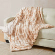 Ruched Faux Fur Throw Blanket - Alondra Collection