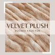 Ruched Faux Fur Throw Blanket - Alondra Collection