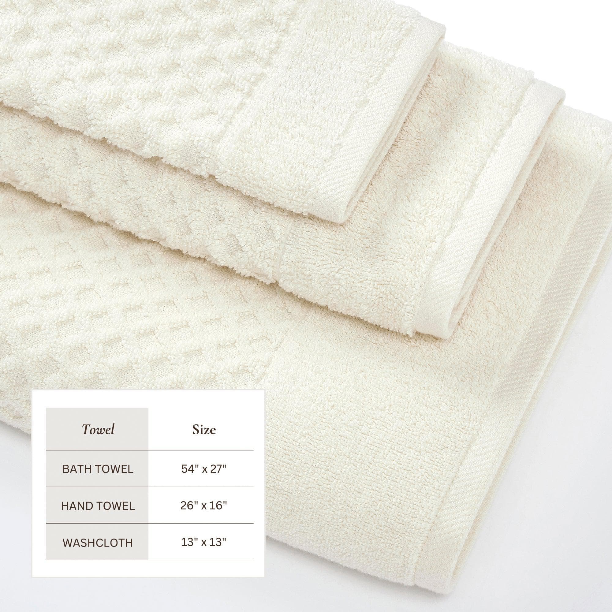 Cotton Diamond Waffle Weave Bath Towel Set - Grayson Collection
