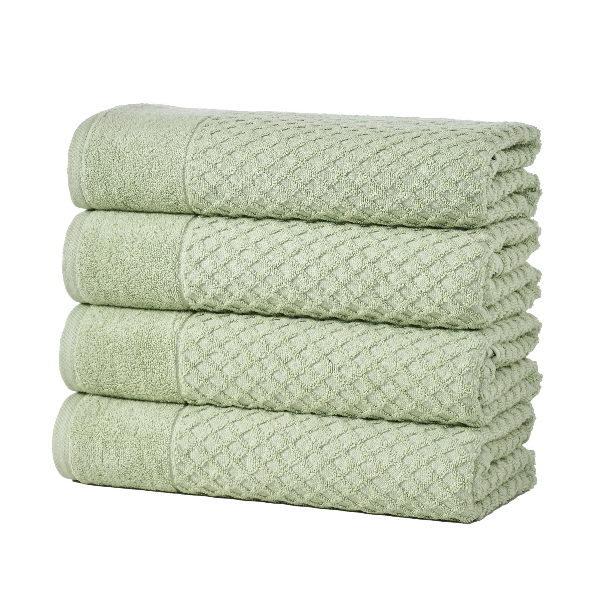 Cotton Diamond Waffle Weave Bath Towel Set - Grayson Collection