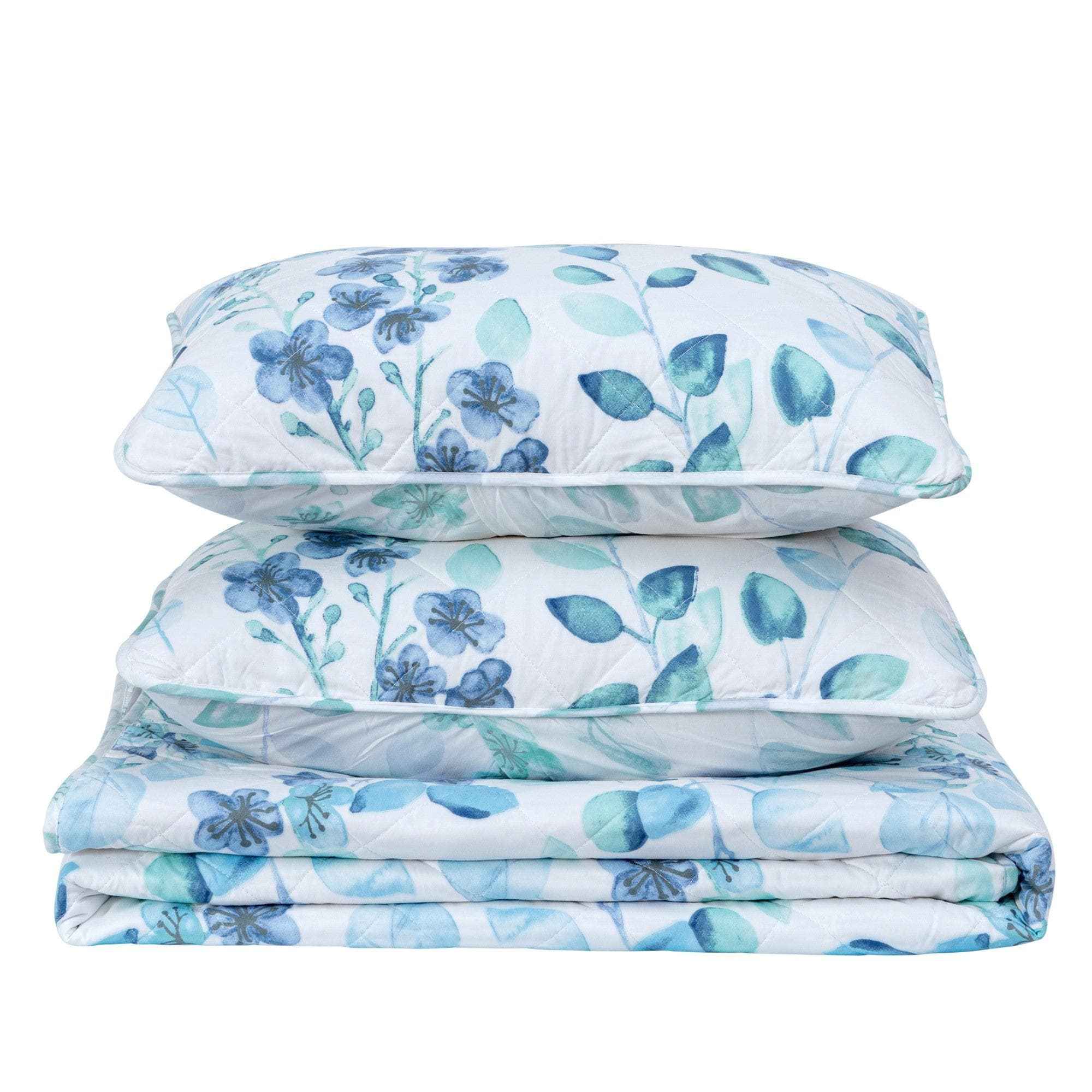 3 Piece Floral Quilt Set - Miranda Collection