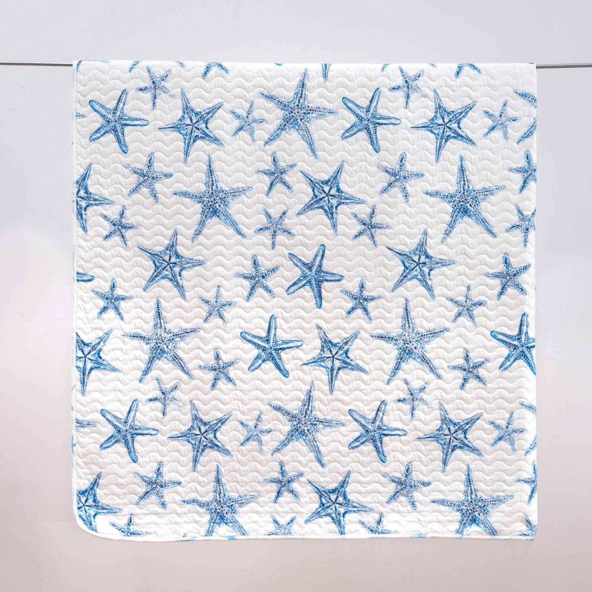 Blue Seashell Coastal Quilt Set - Trinidad Collection