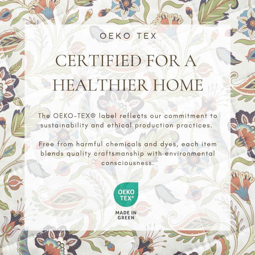 Floral Boho Printed Cotton Quilt Set - Indira Collection