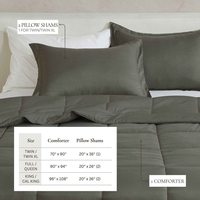 Reversible Comforter Set - Odette Collection