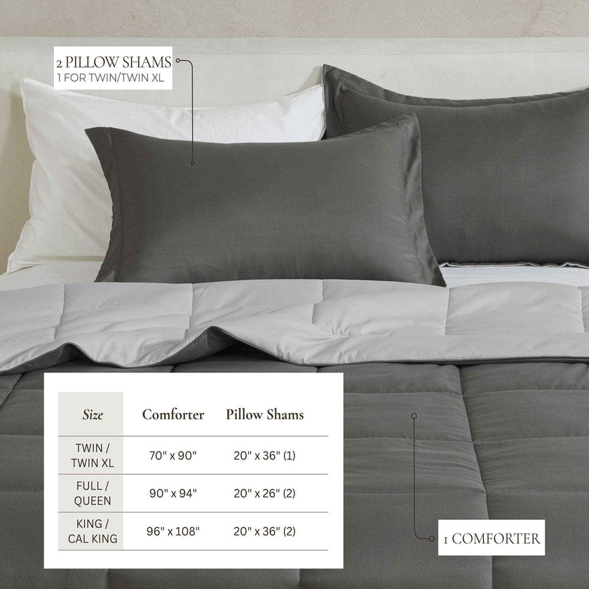 Reversible Comforter Set - Odette Collection