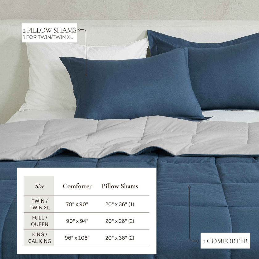 Reversible Comforter Set - Odette Collection