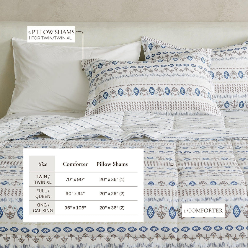 Reversible Comforter Set - Odette Collection