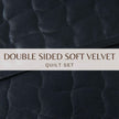 Velvet Box-Stitched Quilt Set - Vivica Collection
