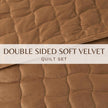 Velvet Box-Stitched Quilt Set - Vivica Collection
