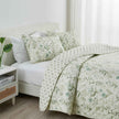Floral Printed Microfiber Quilt Set - Glyndora Collection