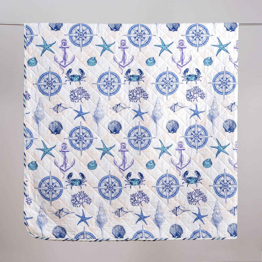 Nautical Anchor Quilt Set - Azure Collection