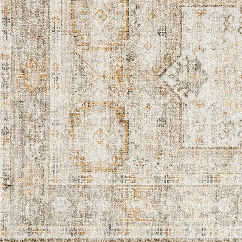 Medallion Machine Washable Accent Runner 2'4