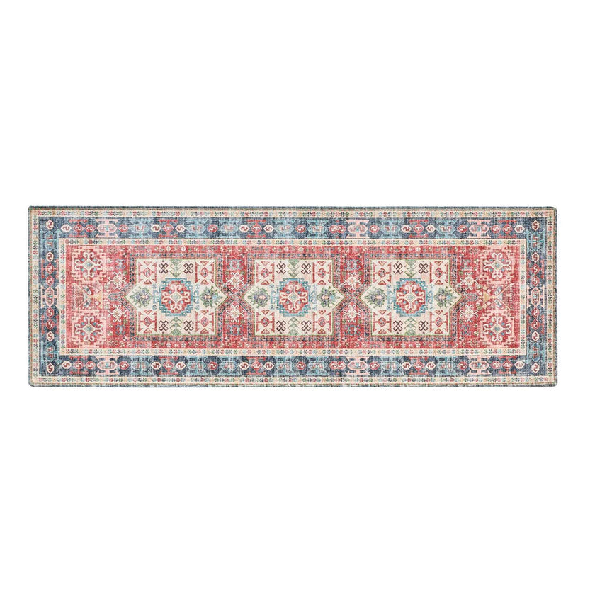 Medallion Machine Washable Accent Runner 2'4