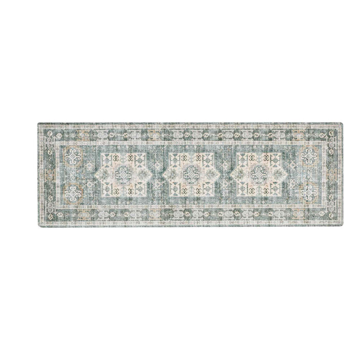 Medallion Machine Washable Accent Runner 2'4