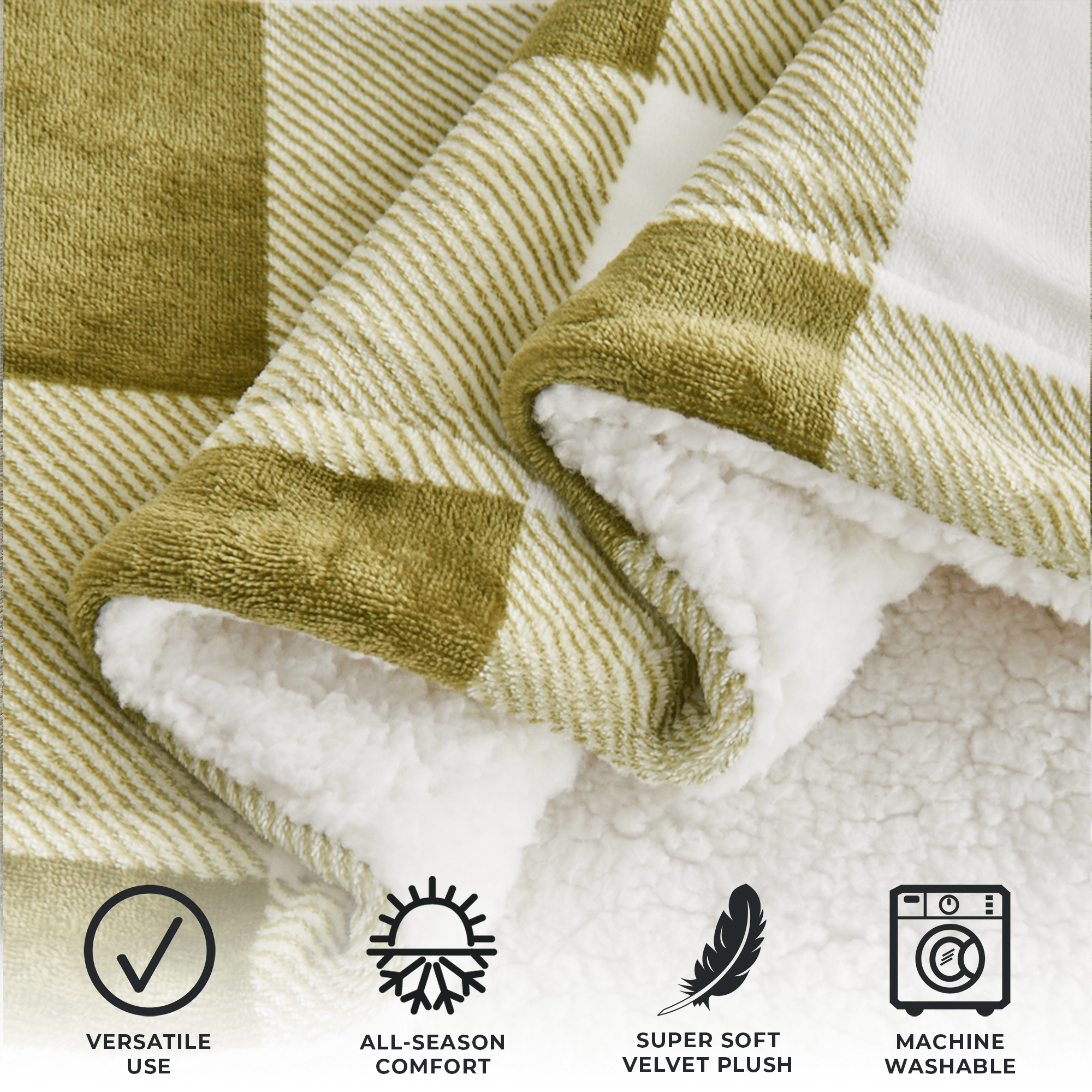 Velvet Plush Sherpa Luxury Bed Blanket - Kinsley Collection