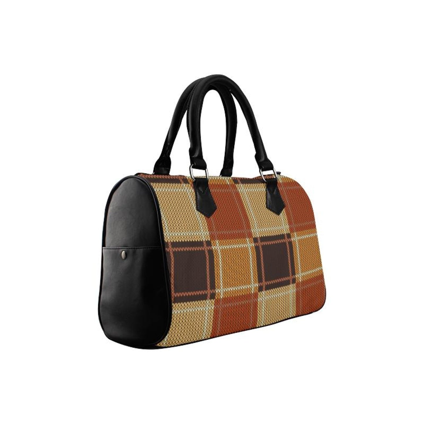 Classic Checkered Boston Top-Handle Bag - Pikemla