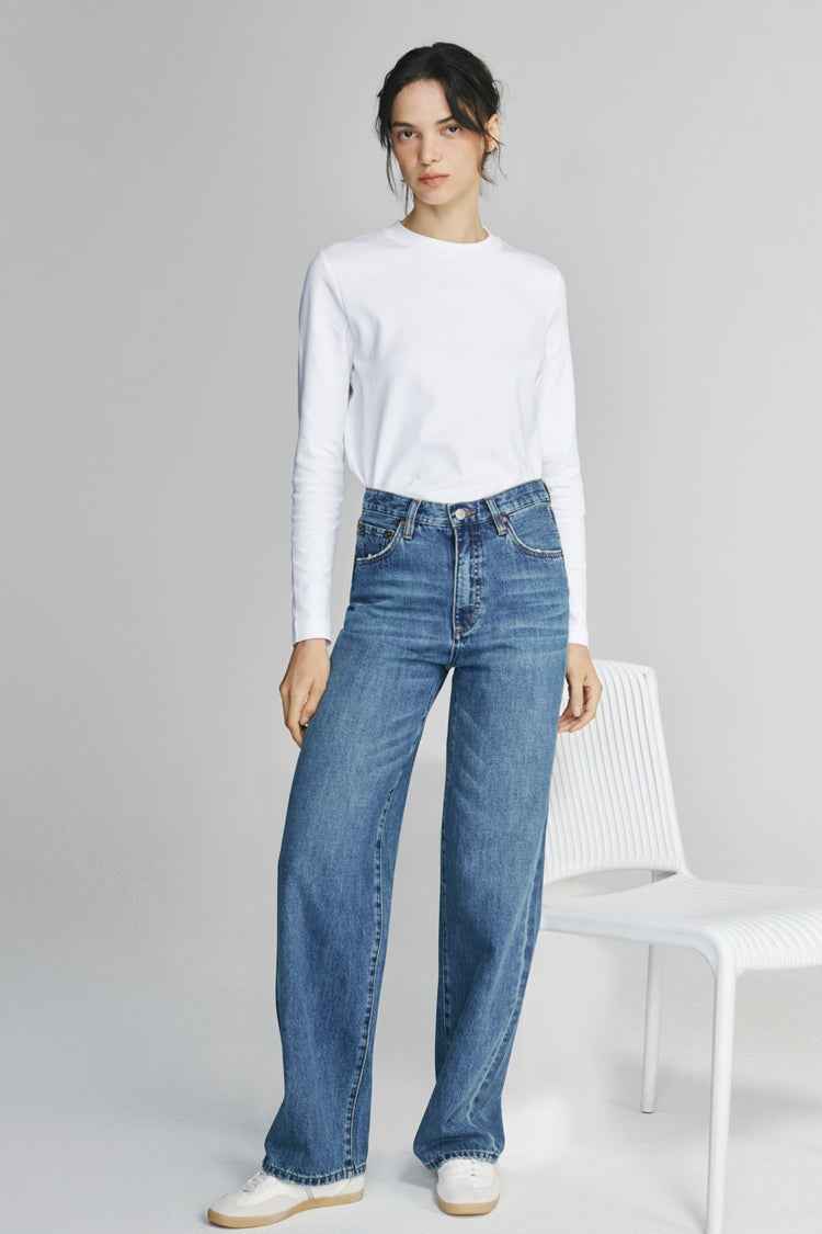 Coney Island Whitefish High Rise Wide Jeans HJ007
