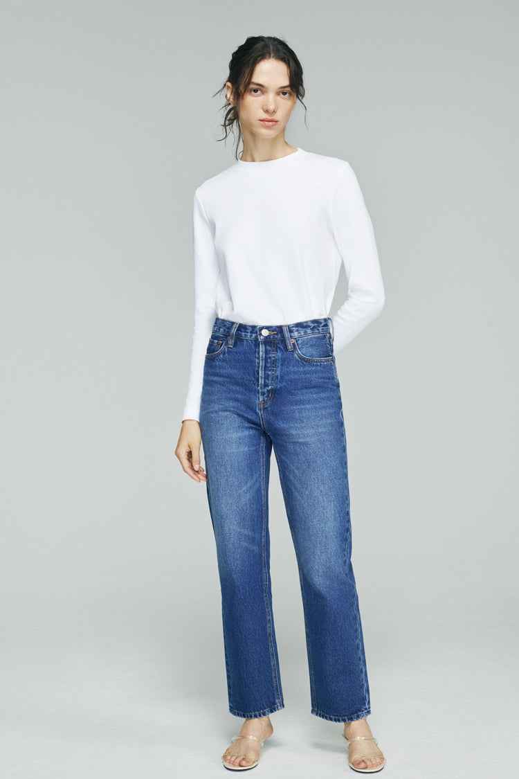 Manhattan High Rise Straight Ankle Jeans HJ160