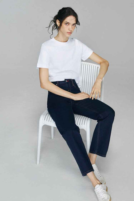 Manhattan High Rise Straight Ankle Jeans HJ160