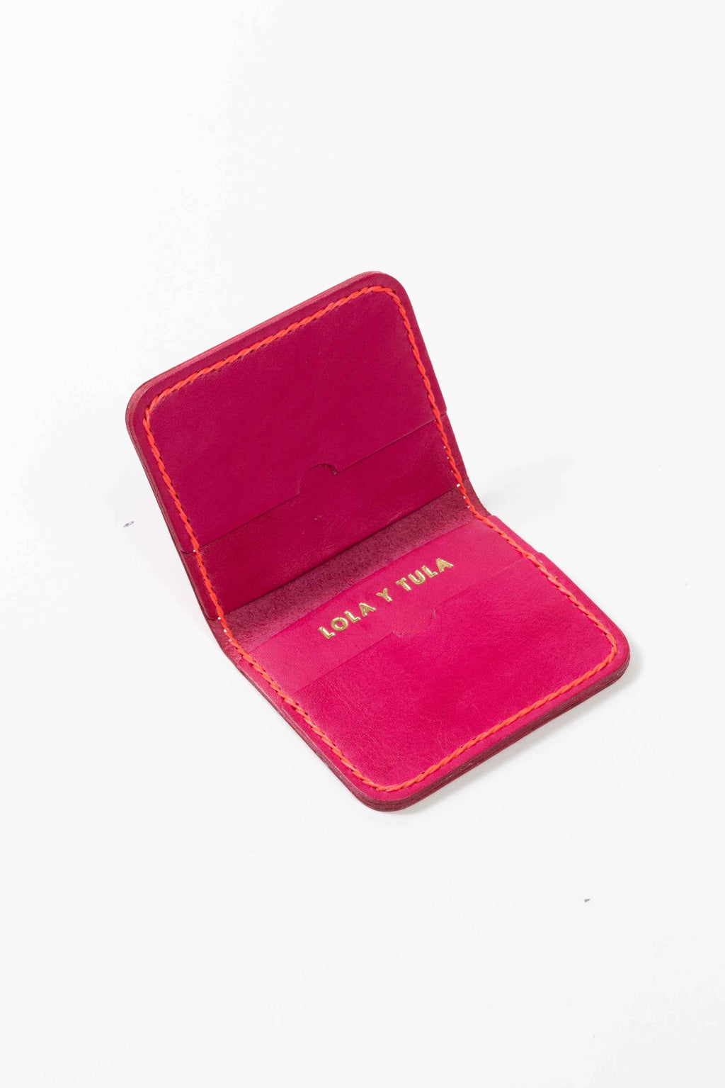 Leather Cardholder Wallet Pink