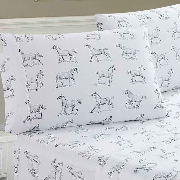 Horses Printed Sheet Set