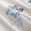 Hydrangea 100% Cotton Embroidered Duvet Cover Set