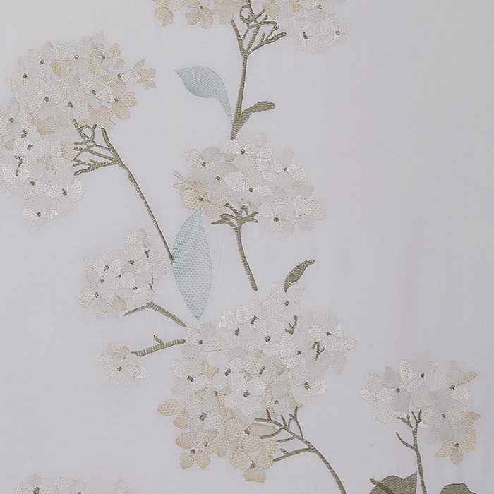 Hydrangea 100% Cotton Embroidered Duvet Cover Set