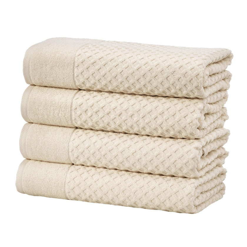 Cotton Diamond Waffle Weave Bath Towel Set - Grayson Collection