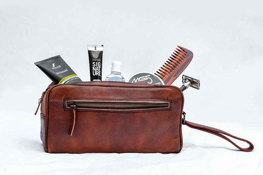 The Single Section Toiletry- Brown