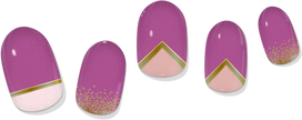 COLOR CHANGE Pink & Gold Delicate Geometric Gel Nail Wrap