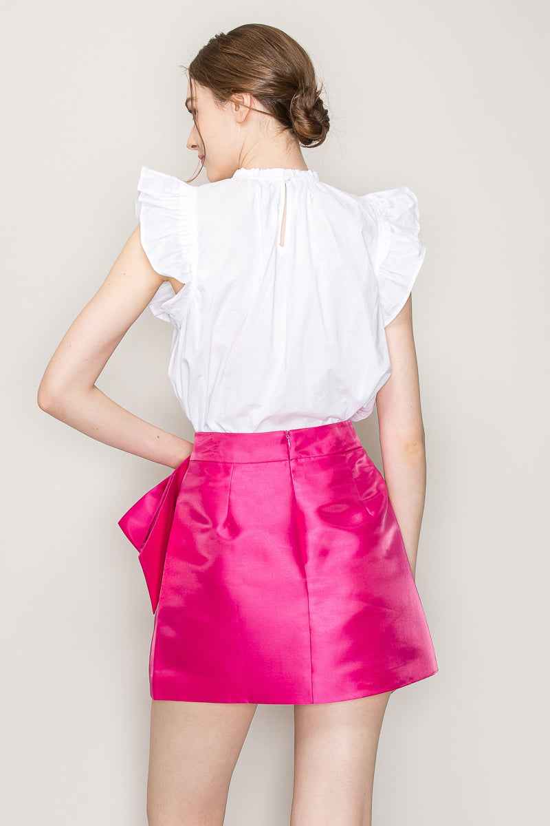 Cut out top with flutter sleeve