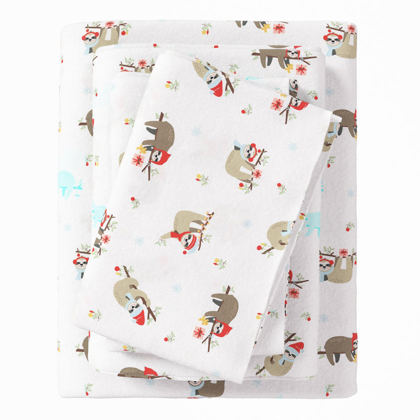 4-Piece Turkish Cotton Christmas Flannel Sheet - Whittaker Collection