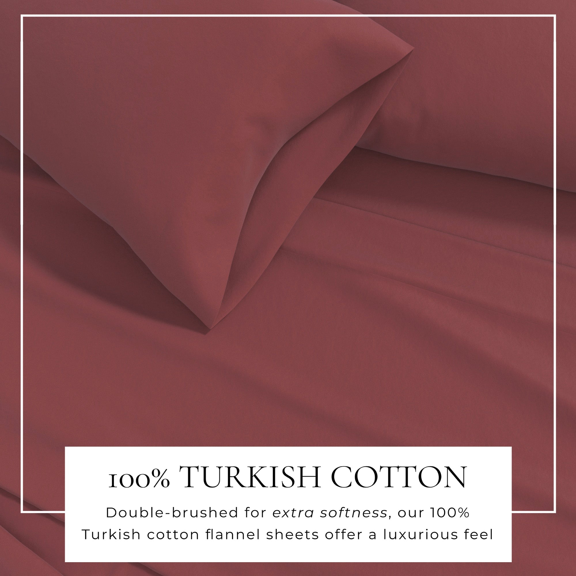 4-Piece Cotton Solid Flannel Sheet - Nordic Collection